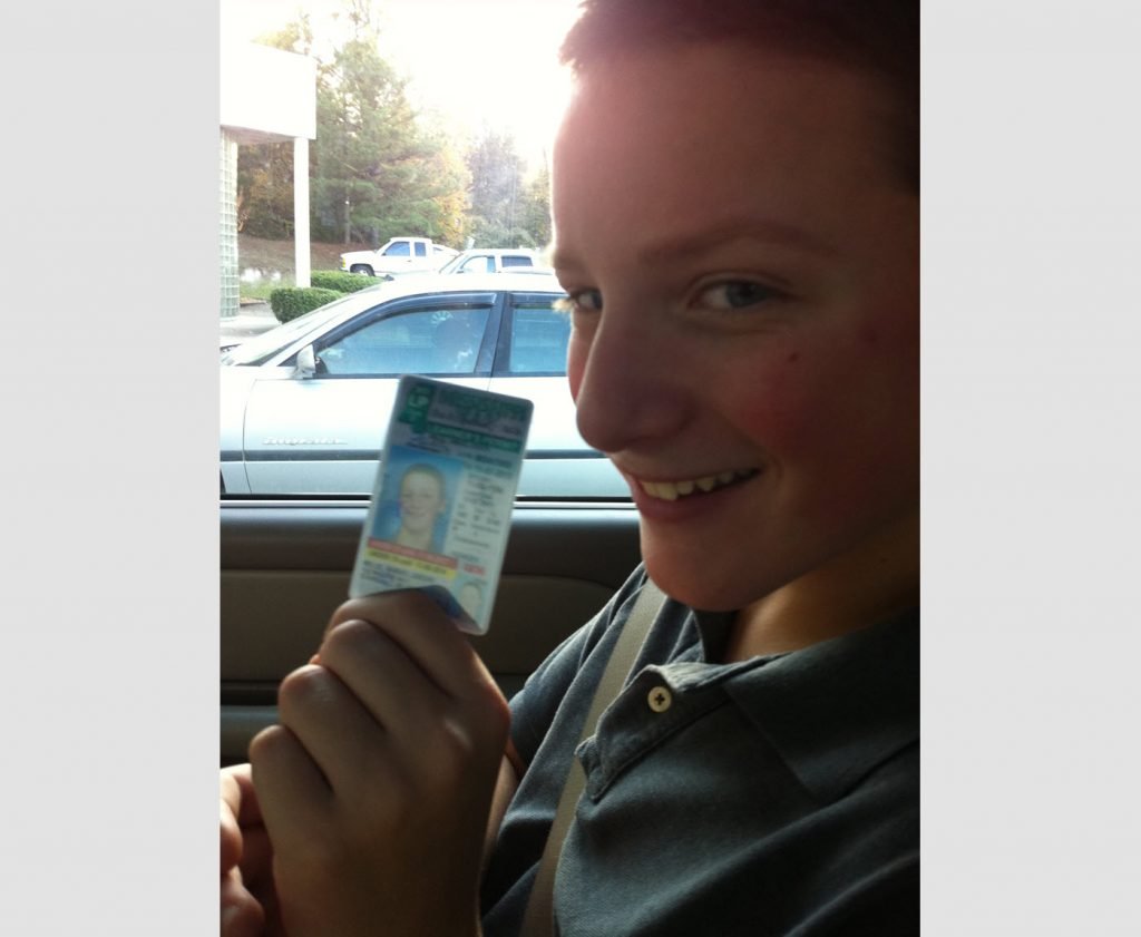 Sam with His Permit
