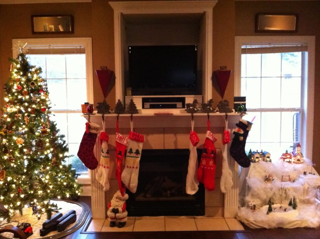 Fireplace with Stockings Hung